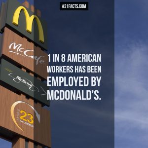 1 in 8 american workers has been employed by mcdonald's